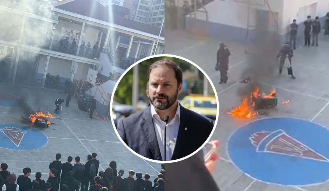 Encapuchados lanzan molotovs en el Liceo Lastarria: un profesor lesionado y querellas criminales