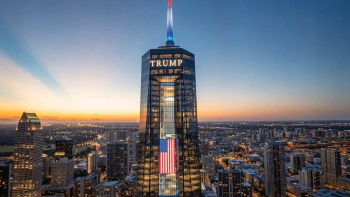 Trump proyecta una biblioteca presidencial con torre de 50 pisos, estatuas doradas y réplica del Air Force One en Miami